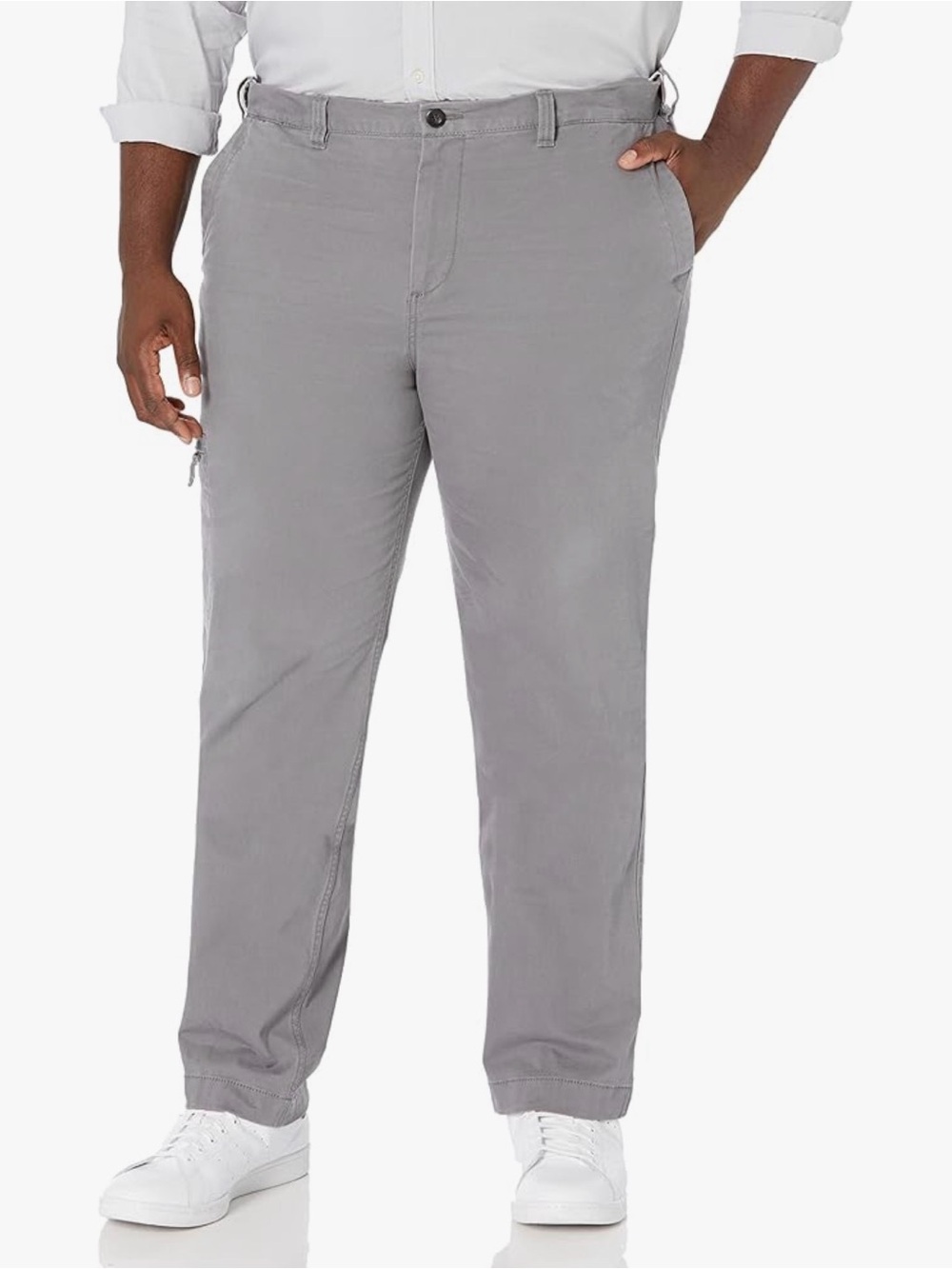 Dockers Cargo Pants Burma Gray Straight Leg Smart 360 Flex Stretch Size 33x30
